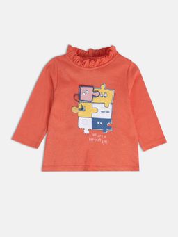 MINI KLUB - Baby Girls Rust Knit Top