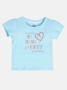 MINI KLUB - Baby Girls Blue Knit Top