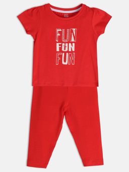 MINI KLUB - Baby Girls Red Top and Bottom (Set of 2)