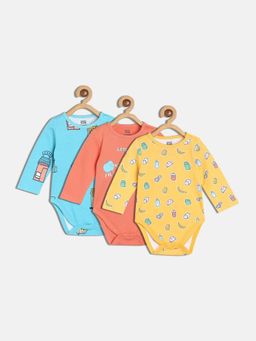 MINI KLUB - New Born and Baby Boys Printed Onesies (Pack of 3)