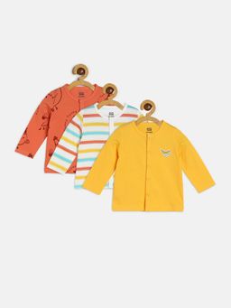 MINI KLUB - New Born and Baby Boys Printed Tops (Pack of 3)