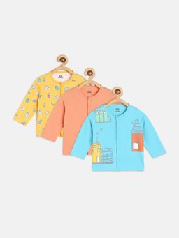 MINI KLUB - New Born and Baby Boys Printed Tops (Pack of 3)