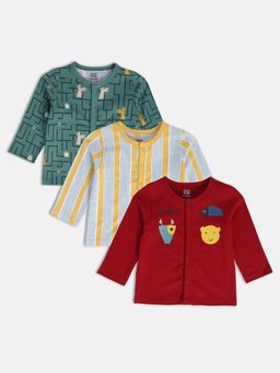 MINI KLUB - New Born and Baby Boys Printed Tops (Pack of 3)