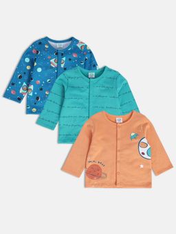 MINI KLUB - New Born and Baby Boys Printed Tops (Pack of 3)