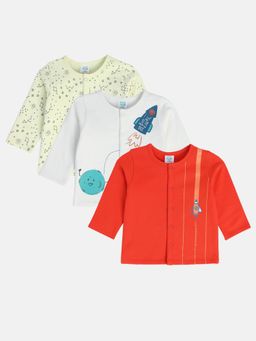 MINI KLUB - New Born and Baby Boys Printed Tops (Pack of 3)