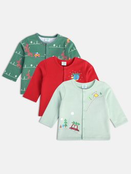 MINI KLUB - New Born and Baby Boys Printed Tops (Pack of 3)