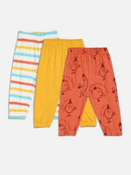 MINI KLUB - New Born and Baby Boys Printed Joggers (Pack of 3)