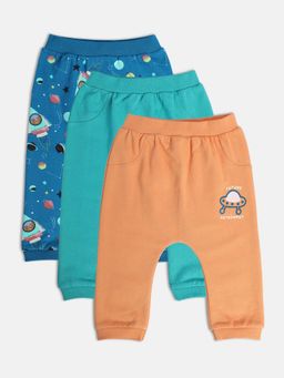 MINI KLUB - New Born and Baby Boys Printed Joggers (Pack of 3)