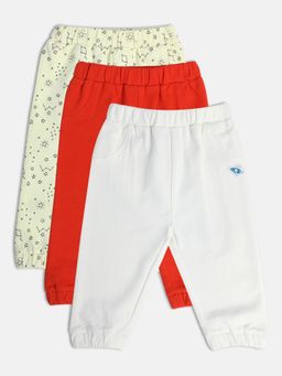 MINI KLUB - New Born and Baby Boys Printed Joggers (Pack of 3)