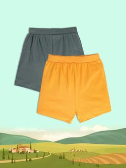 MINI KLUB - New Born and Baby Boys Solid Shorts (Pack of 2)