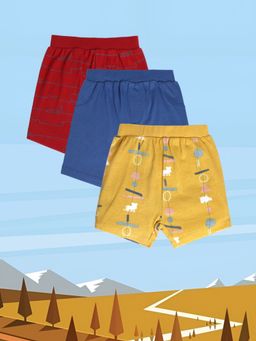 MINI KLUB - New Born and Baby Boys Printed Shorts (Pack of 3)