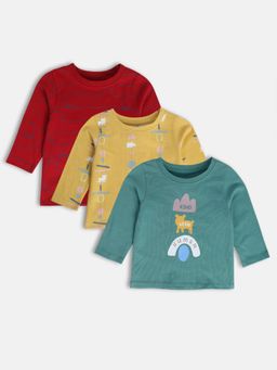 MINI KLUB - New Born and Baby Boys Printed T-Shirts (Pack of 3)