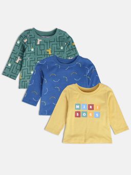 MINI KLUB - New Born and Baby Boys Printed T-Shirts (Pack of 3)