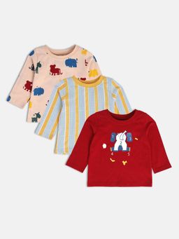 MINI KLUB - New Born and Baby Boys Printed T-Shirts (Pack of 3)