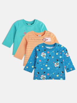 MINI KLUB - New Born and Baby Boys Printed T-Shirts (Pack of 3)