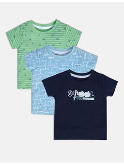 MINI KLUB - New Born and Baby Boys Printed T-Shirts (Pack of 3)