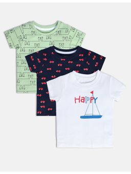 MINI KLUB - New Born and Baby Boys Printed T-Shirts (Pack of 3)