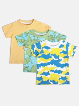 MINI KLUB - New Born and Baby Boys Printed T-Shirts (Pack of 3)