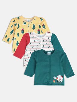 MINI KLUB - New Born and Baby Girls Printed Tops (Pack of 3)