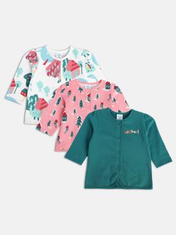 MINI KLUB - New Born and Baby Girls Printed Tops (Pack of 3)