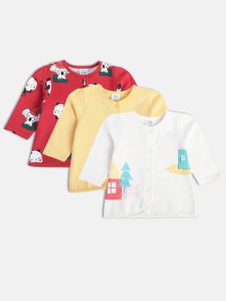 MINI KLUB - New Born and Baby Girls Printed Tops (Pack of 3)