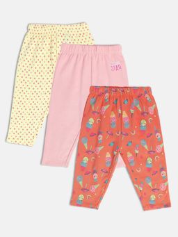 MINI KLUB - New Born and Girls Printed Leggings (Pack of 3)