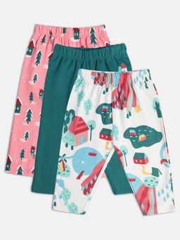 MINI KLUB - New Born and Girls Printed Leggings (Pack of 3)