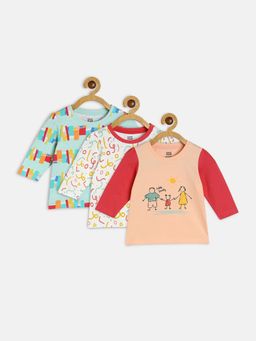 MINI KLUB - New Born and Baby Girls Printed Tops (Pack of 3)