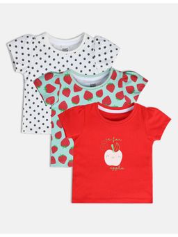 MINI KLUB - New Born and Baby Girls Printed Tops (Pack of 3)