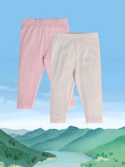 MINI KLUB - New Born and Girls Solid Leggings (Pack of 2)