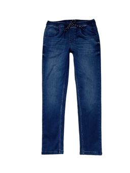 Gini & Jony - Boys Navy Blue Denim Washed Elasticated Jeans