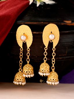 Silvermerc Designs - Gold Plated Traditional Unique Drop Earrings