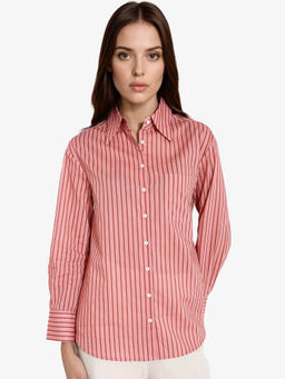 RAREISM - Womens Pink Barletta Narrow Stripes Shirt
