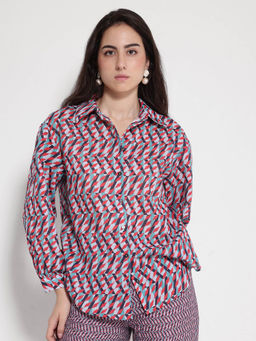 RAREISM - Womens Multi-Color Luren Printed Shirt