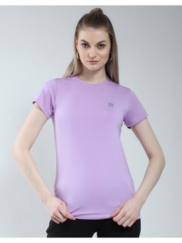 Rock.it - Womens Solid Round Neck T-shirt - Lavender