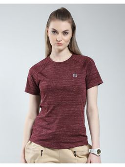 Rock.it - Womens Solid Round Neck T-shirt - Wine