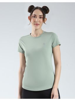 Rock.it - By Womens Solid Round Neck T-shirt - Green