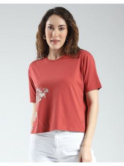 Monte Carlo - Womens Round Neck T-shirt - Rust