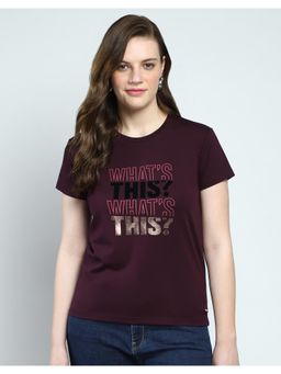 Monte Carlo - Womens Round Neck T-Shirt - Wine