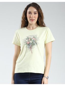 Monte Carlo - Womens Round Neck T-shirt - Yellow