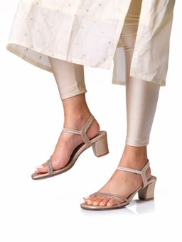 Monrow - Casey Gold Block Heels