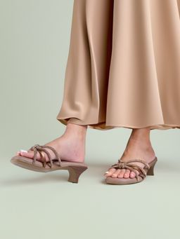 Monrow - Andie Bronze Block Heels