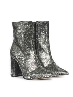 Saint G - Women Silver Stretch Suede Casual Boots