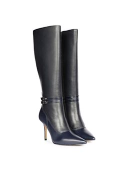 Saint G - Women Buckle Decor Black and Navy Blue Casual Boots