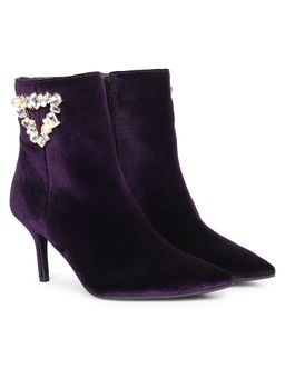 Saint G - Women Purple Leather Casual Boots