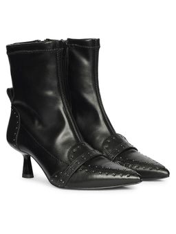 Saint G - Women Black Leather Casual Boots