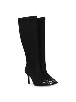 Saint G - Women Black Leather Long Casual Boots