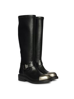 Saint G - Women Black Leather Long Casual Boots