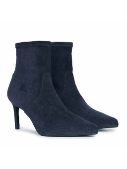 Saint G - Women Navy Blue Stretch Suede Casual Boots
