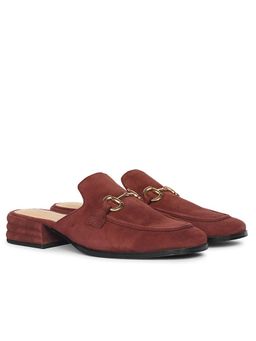 Saint G - Women Burgundy Leather Mules Heels